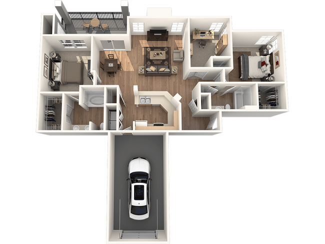 3 Beds • 2 Bath 1703 floor plan